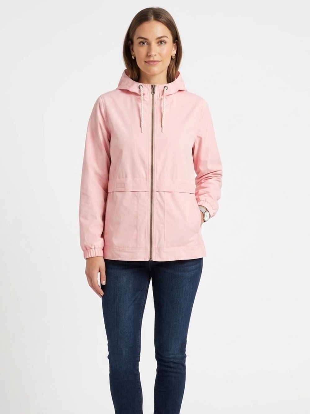 Original Weatherproof Jacket Woman’s Size S Windbreaker Hooded Light Pink Rain